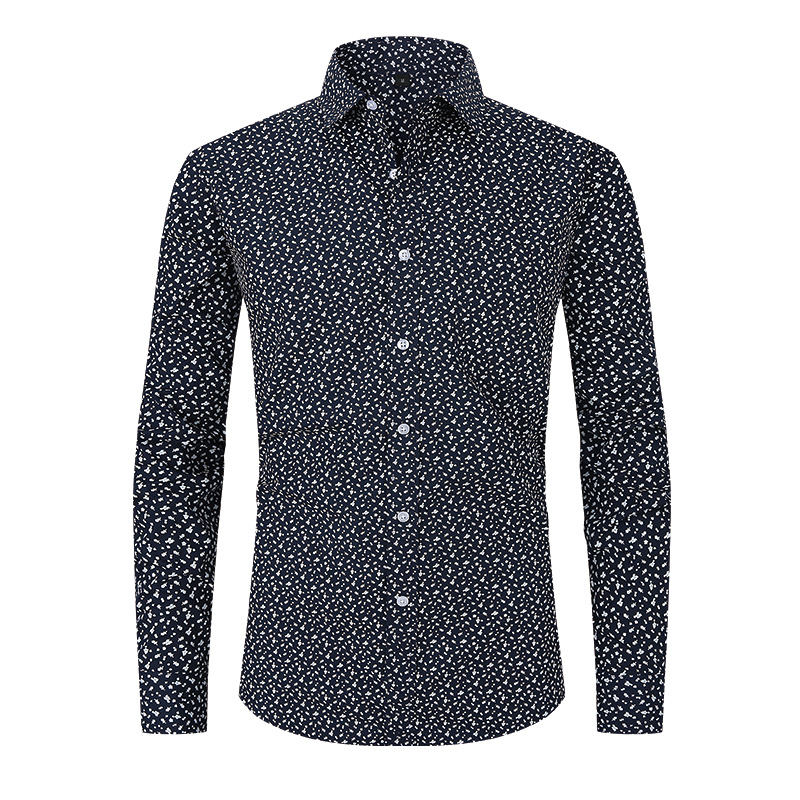 Shirts |  Mens Ls Slim Flower Print Shirt Clothing Mens