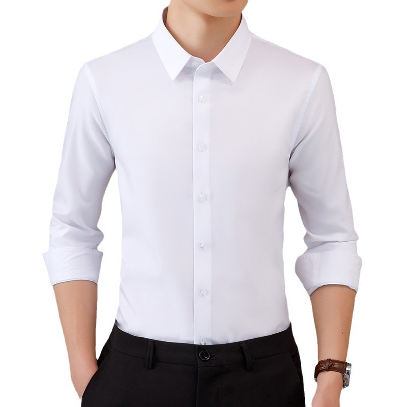 Shirts |  Mens Ls Slim Plain Shirt Clothing Mens