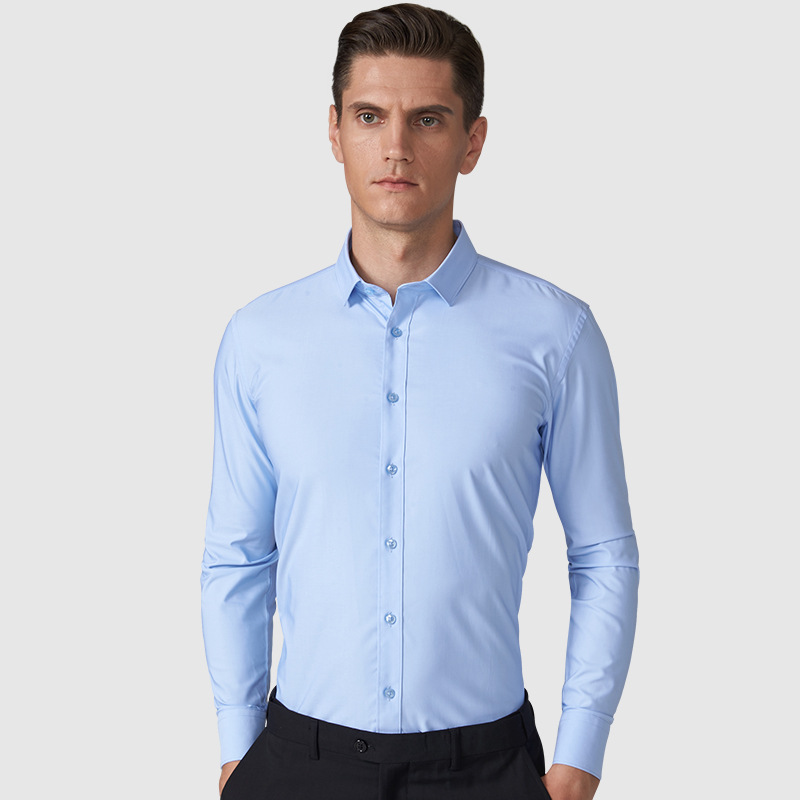 Shirts |  Mens Slim Sateen Long Sleeve Shirt Clothing Mens