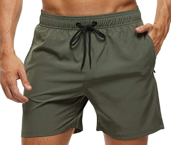 Shorts |  Mens Forest Green Linen Blend Drawstring Shorts Clothing Forest Green