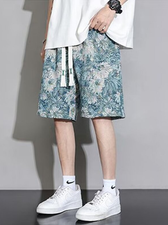 Shorts |  Mens Toby Linen Cotton Printed Shorts Clothing Mens