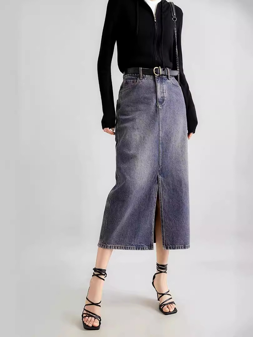 Skirts |  Womens Denim Maxi Skirt Clothing Skirts