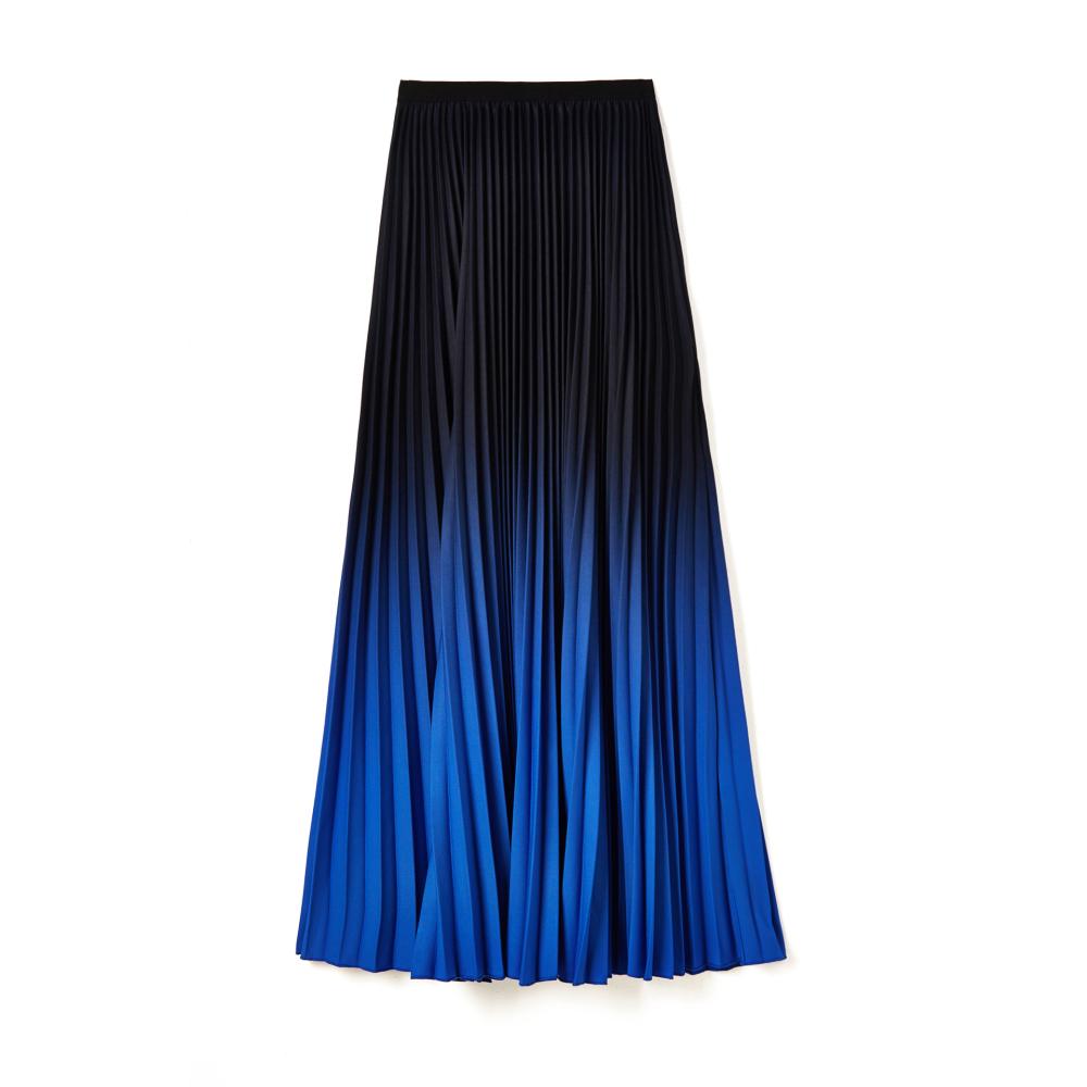 Skirts |  Womens Ombre Pleated Midi Skirt Clothing Bright Blue