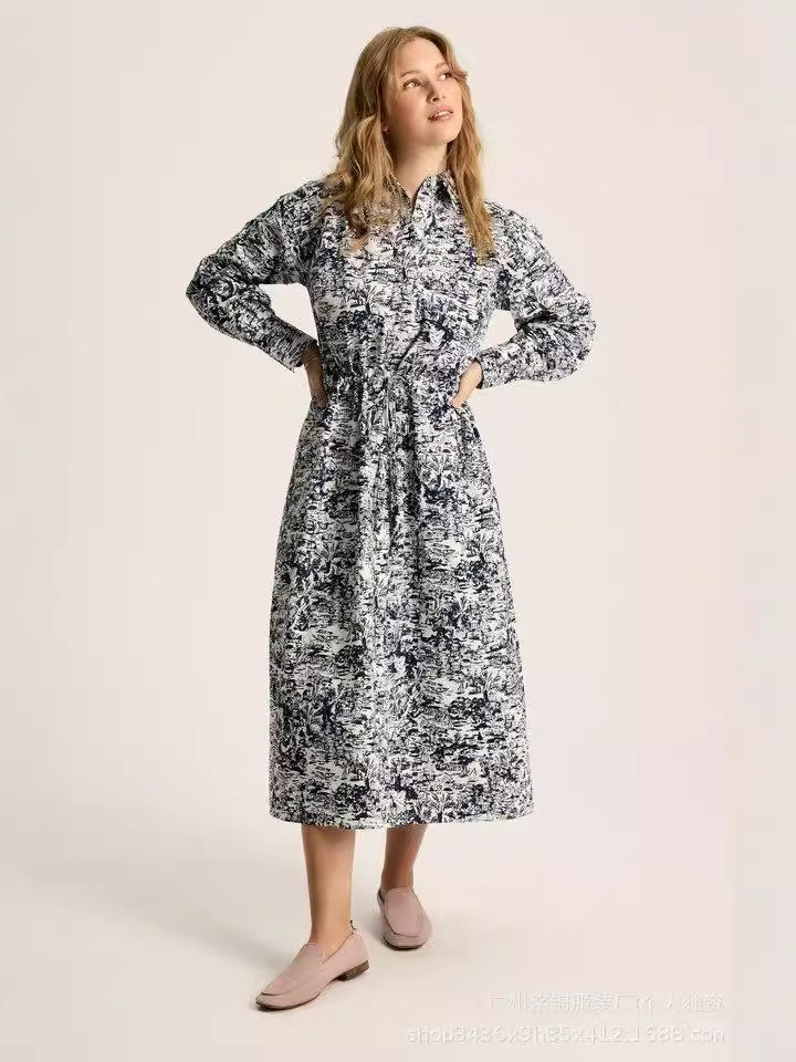 Sleepwear |  Womens Toile De Jouy Midi Robe Clothing Sleepwear