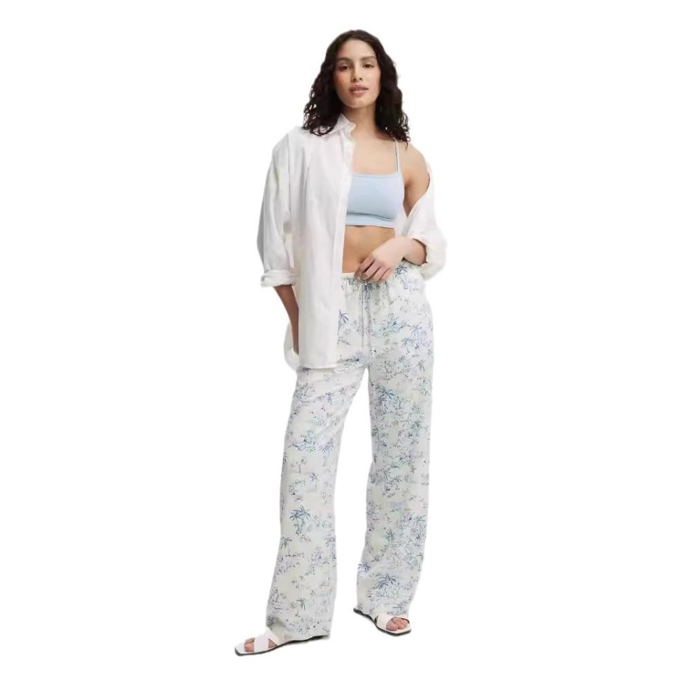 Sleepwear |  Womens Toile De Jouy Straight Leg Full Length Pant Clothing Sleepwear