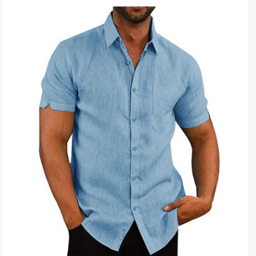 Suits |  Mens Holiday-Short Sleeve Linen Shirt Clothing Mens