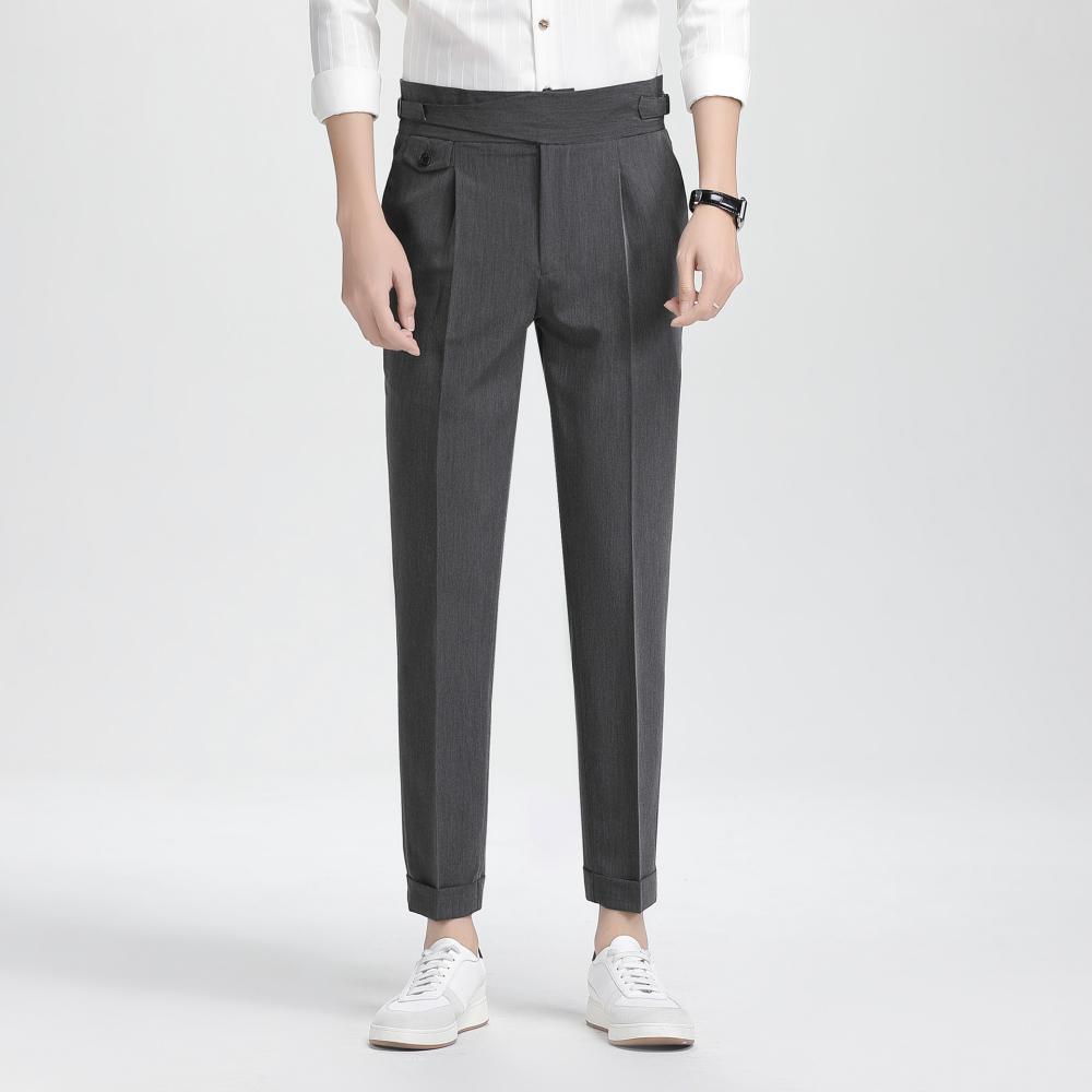 Suits |  Mens Slim Fit Wool Textured Trousers Clothing Mens