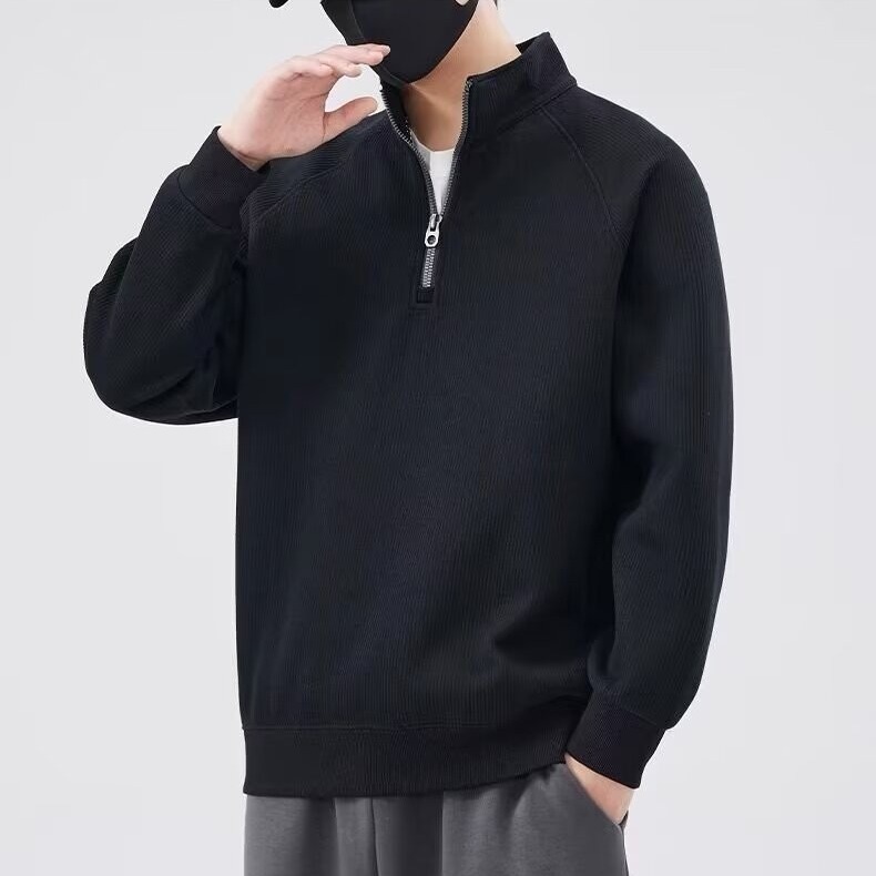 Sweats, Hoodies & Joggers |  Mens Textured Half-Zip Funnel-Neck Sweatshirt Clothing Mens