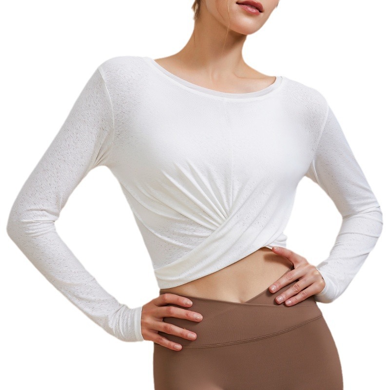 T-Shirts |  Womens Marled Asymmetric Ruched Top Clothing Chocolate