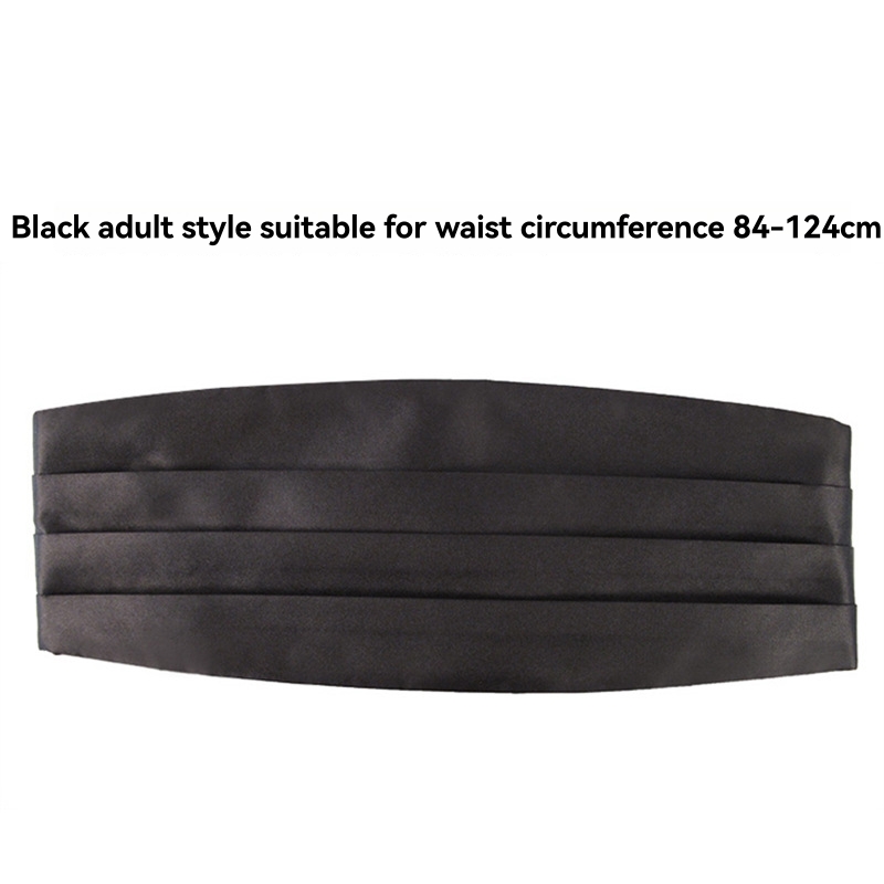 Ties & Pocket Squares |  Mens Silk Cummerbund Accessories Black