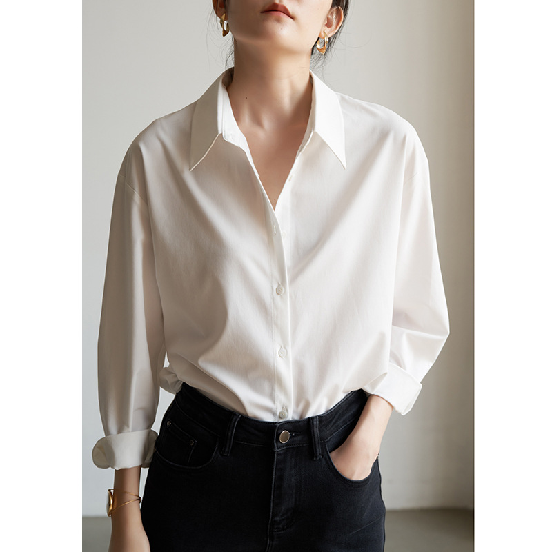 Tops |  Womens Cotton Poplin Shirt Blouses & Shirts Blouses & Shirts