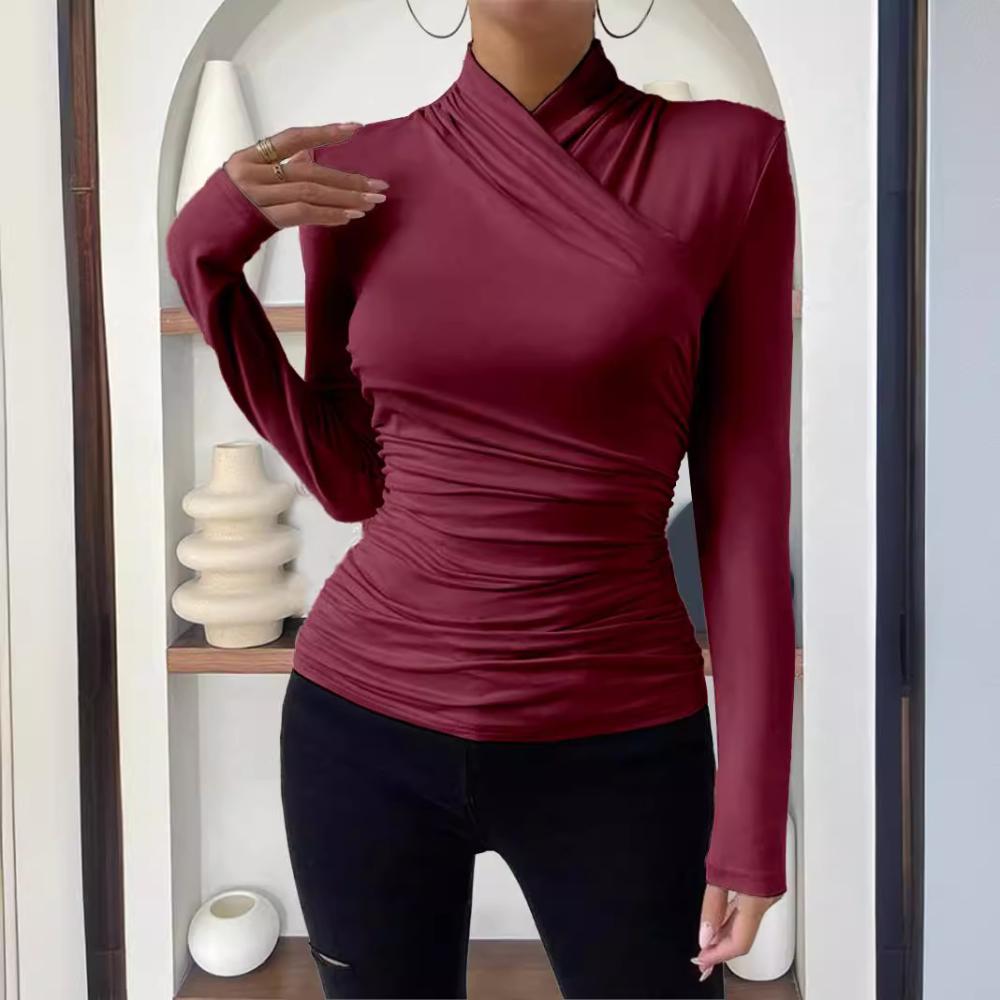 Tops |  Womens Ruched Long Sleeve Top Clothing Blush