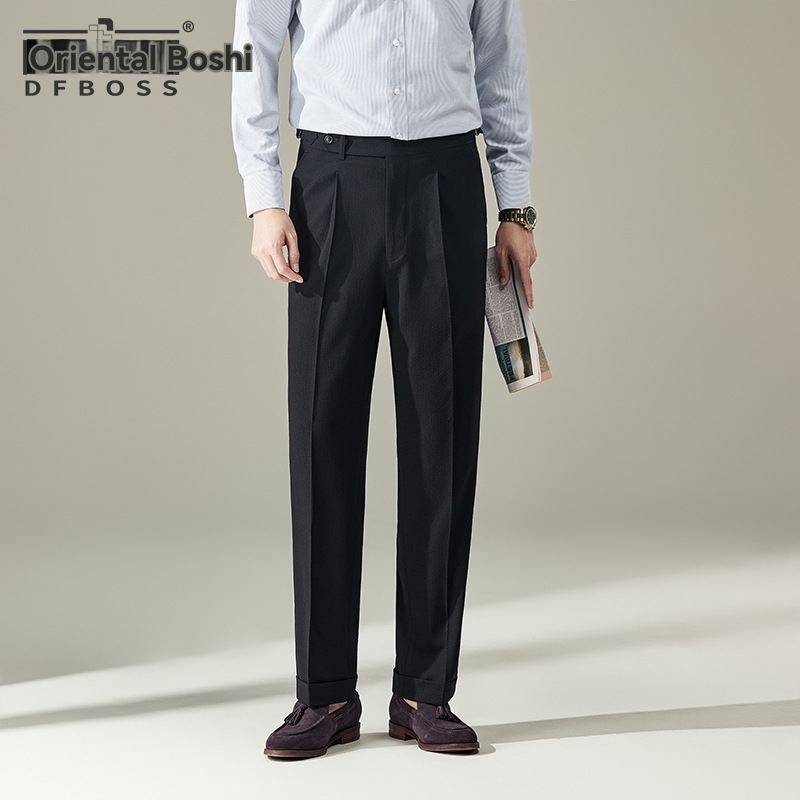 Trousers |  Mens Belted Cropped Trousers Clothing Mens