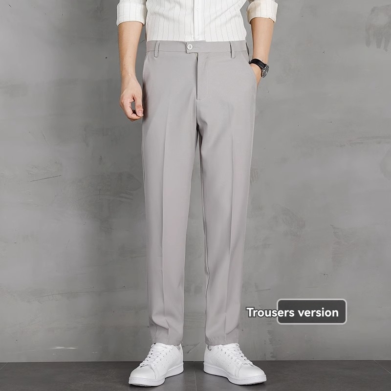 Trousers |  Mens Relaxed Drawstring Trousers With Turn-Ups Clothing Mens