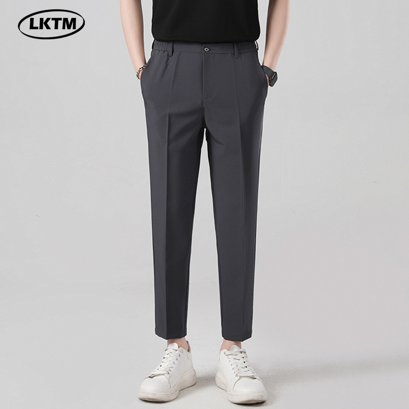 Trousers |  Mens Relaxed Drawstring Trousers With Turn-Ups Clothing Mens