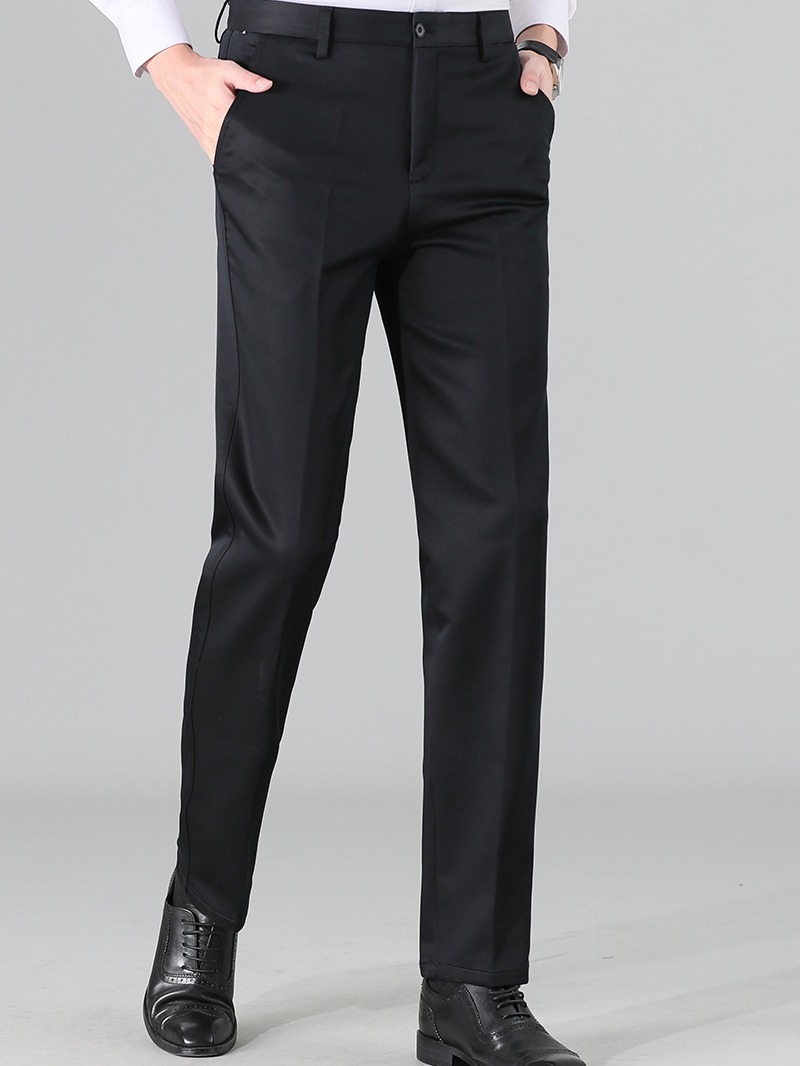 Trousers |  Mens Slim Fit Cotton Blend Chinos Clothing Black