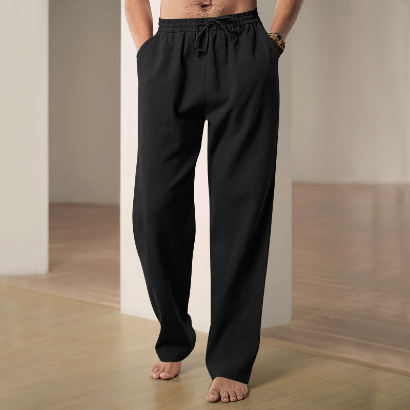 Trousers |  Mens Textured Crepe Drawstring Trousers Clothing Mens