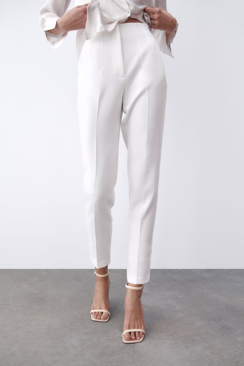 Trousers |  Womens Atelier Belted Satin Trousers Clothing Champagne