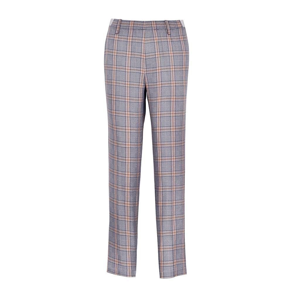 Trousers |  Womens Checked Slim Fit Suit Trousers Clothing Grey Check