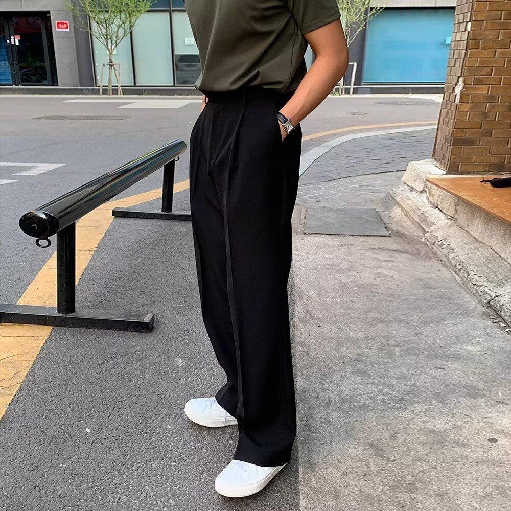 Trousers |  Womens Half-Elasticated Wide Leg Trousers Clothing Black