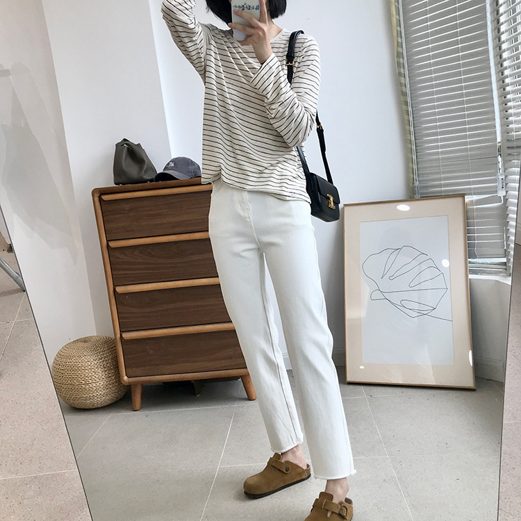 Trousers |  Womens Mid Rise Straight Leg Jeans Clothing Jeans