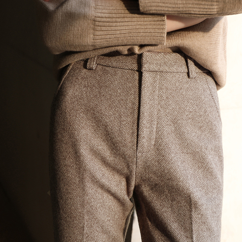 Trousers |  Womens Textured Wool Blend Wide Leg Suit Trousers Clothing Grey