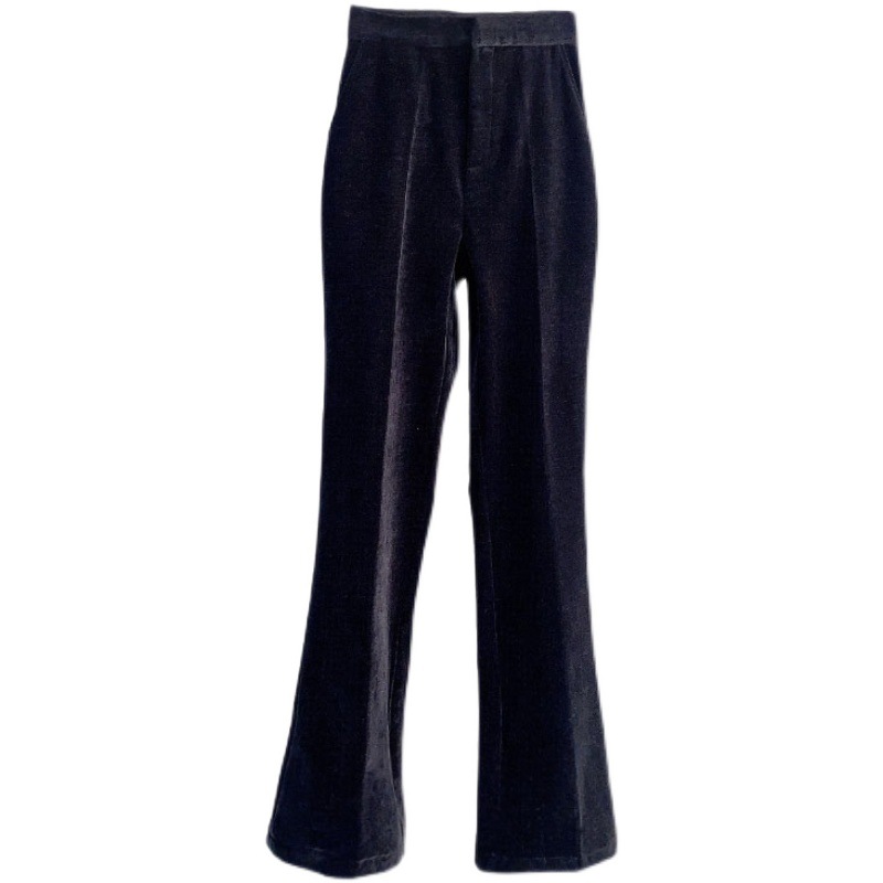 Trousers |  Womens Velvet Flared Suit Trousers Clothing Black