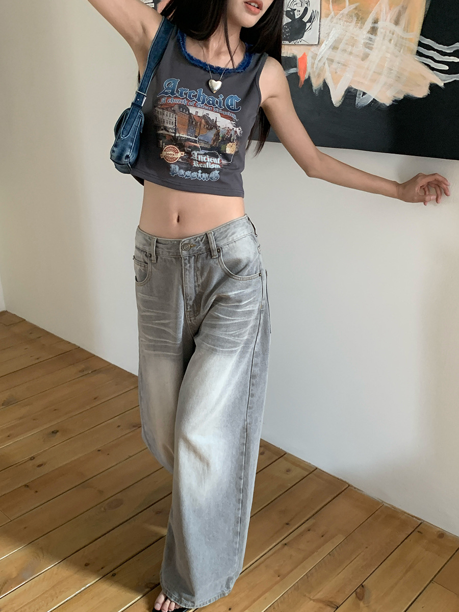 Trousers |  Womens Wide Leg Jeans Clothing Jeans