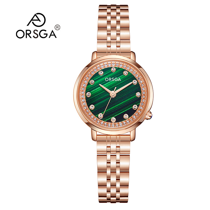 Watches |  Womens Easy Shape Green Dial Two Tone Bracelet Watch Accessories Watches