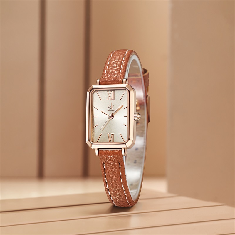 Watches |  Womens Octagon Xs White Light Brown Leather Gold Watch Accessories Watches