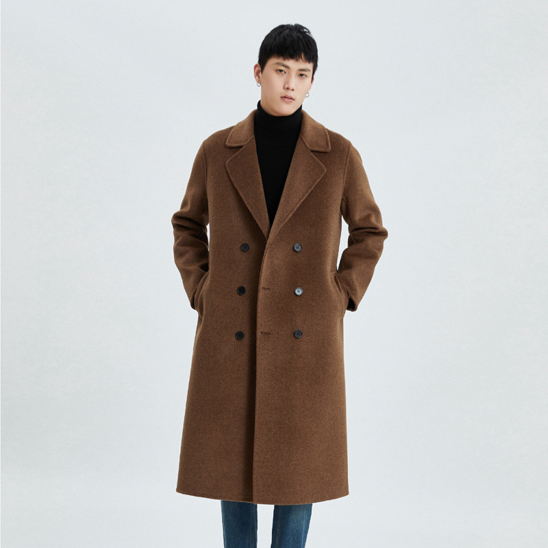 Coats & Jackets |  Mens Wool-Blend Borg-Collar Overcoat Clothing Brown