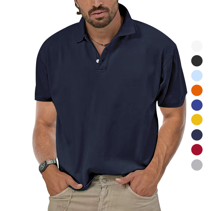 Polo Shirts |  Mens Garment Dyed Cotton Polo Shirt Clothing Airforce Blue