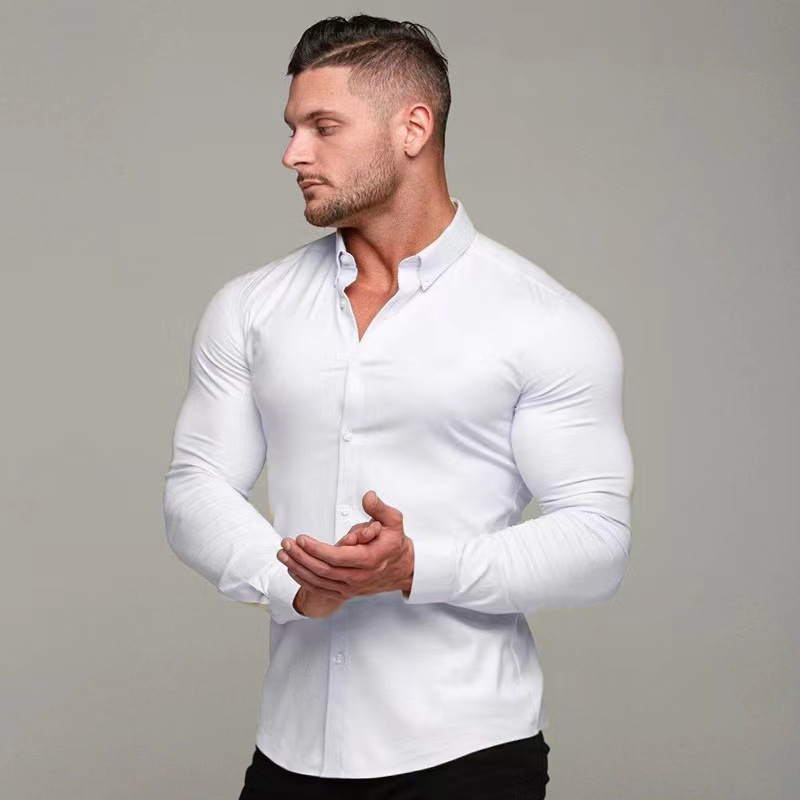 Shirts |  Mens Cutaway Collar Jersey Slim Fit Shirt Clothing Mens